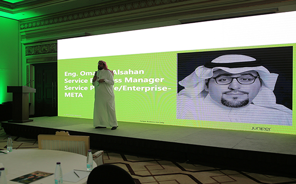 Presentation by Omar Alsahan, Service Business Manager on Service Provider Enterprise META at Juniper Networks