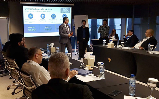 The presentations and discussions included Arjun Singh, Technical Consultant, Dell Technologies Ingram Micro; and Ashraf Helmy, Regional Channel Sales, Dell Technologies. Singh talked extensively on the technology and architecture of hyper convergence and how it supports the use case of VDI