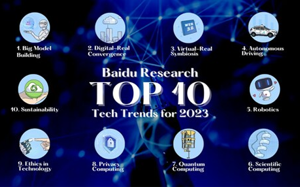 Baidu releases top ten trends for 2023 covering autonomous driving, robotics, quantum computing