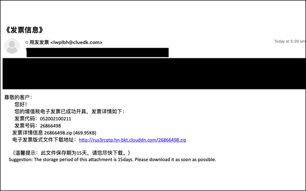 Proofpoint detects increase in email malware associated with Chinese language usage